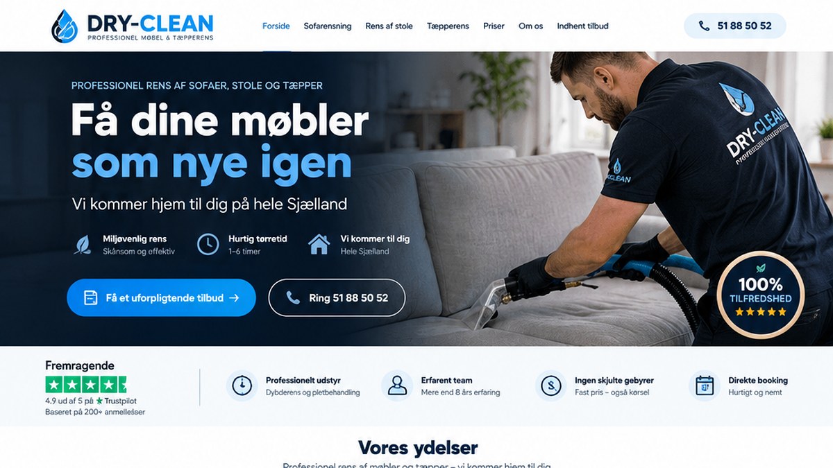 Screenshot af dry-clean.dk